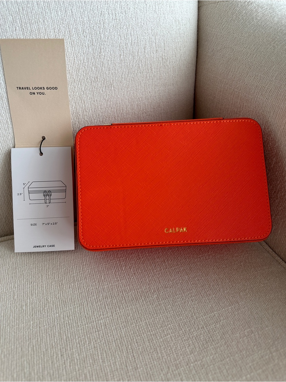 CALPAK JEWELRY CASE NWT LIMITED EDITION IN PAPAYA